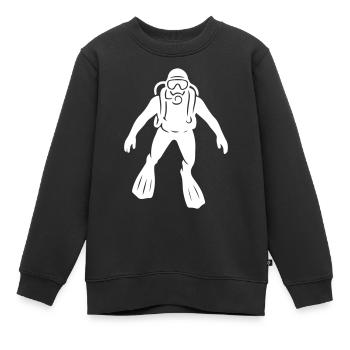 Taucher Apnoe - Kinder Premium Organic Sweatshirt - Schwarz - Vorne - AI Model Kid Female (0cm)