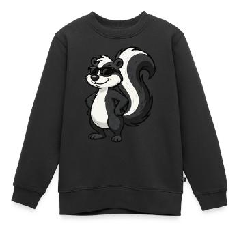 mouffette - Sweat Premium enfant bio - noir - Devant - AI Model Kid Female (0cm)