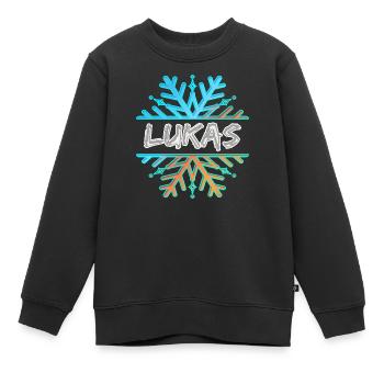 Lukas - Kinder Premium Organic Sweatshirt - Schwarz - Vorne - AI Model Kid Female (0cm)