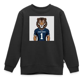 Imprimé du maillot mascotte du Tigre - Sweat Premium enfant bio - noir - Devant - AI Model Kid Female (0cm)
