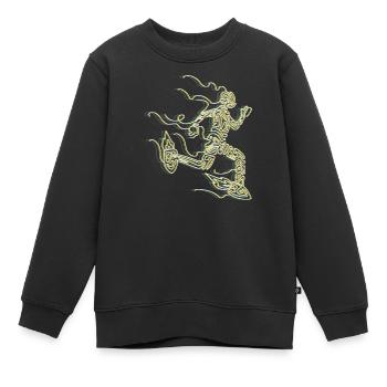 Stylized Rocket Runner - Kids Premium Organic Sweatshirt - black - Front - AI Model Kid Female (0cm)