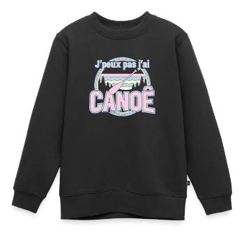 J'peux pas j'ai CANOË pastel - Sweat Premium enfant bio - noir - Devant - AI Model Kid Female (0cm)