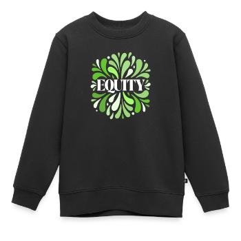 Equity Green Circular Elegance - Kids Premium Organic Sweatshirt - black - Front - AI Model Kid Female (0cm)