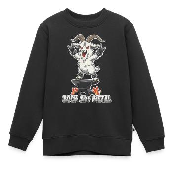 Bock auf Metal | Geiß auf Amboss, Heavy Metal - Kinder Premium Organic Sweatshirt - Schwarz - Vorne - AI Model Kid Female (0cm)