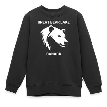 Great Bear Lake Silhouette Design Urlaub in Kanada - Kinder Premium Organic Sweatshirt - Schwarz - Vorne - AI Model Kid Female (0cm)