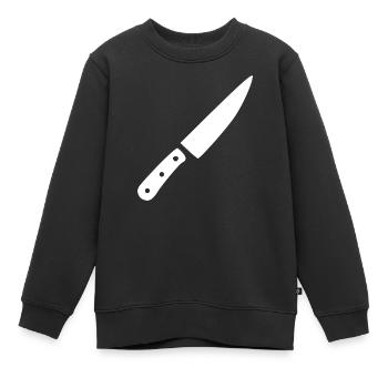 Couteau, Cuisinière de cuisine, Cuisine de cuisine, Cuisine - Sweat Premium enfant bio - noir - Devant - AI Model Kid Female (0cm)