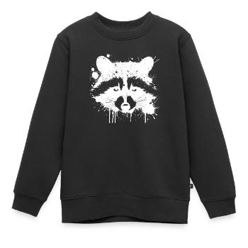 Waschbär-Graffiti spritzt - Kinder Premium Organic Sweatshirt - Schwarz - Vorne - AI Model Kid Female (0cm)