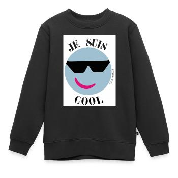 Je Suis Cool - Sweat Premium enfant bio - noir - Devant - AI Model Kid Female (0cm)