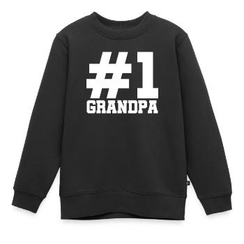 Bester Opa Spruch Geschenk Shirt - Kinder Premium Organic Sweatshirt - Schwarz - Vorne - AI Model Kid Female (0cm)