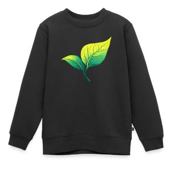 Natur - Kinder Premium Organic Sweatshirt - Schwarz - Vorne - AI Model Kid Female (0cm)