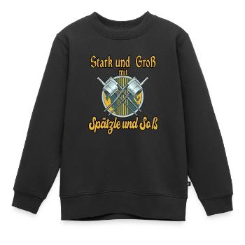 Spätzle und Soß - Kinder Premium Organic Sweatshirt - Schwarz - Vorne - AI Model Kid Female (0cm)