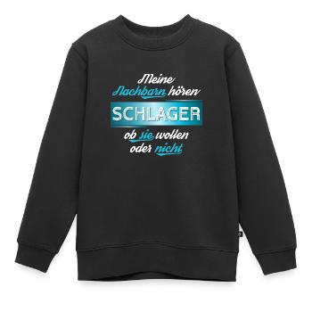 Mes voisins écoutent de la musique pop - Sweat Premium enfant bio - noir - Devant - AI Model Kid Female (0cm)