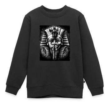 Pharao Porträt - Kinder Premium Organic Sweatshirt - Schwarz - Vorne - AI Model Kid Female (0cm)