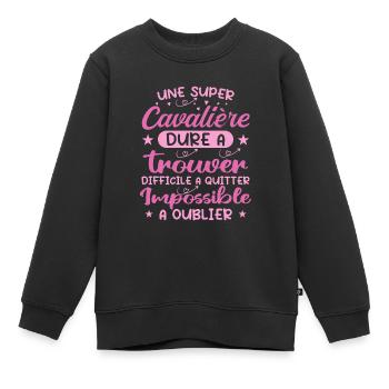 Ein Super Rider - Rider Geschenk - Kinder Premium Organic Sweatshirt - Schwarz - Vorne - AI Model Kid Female (0cm)