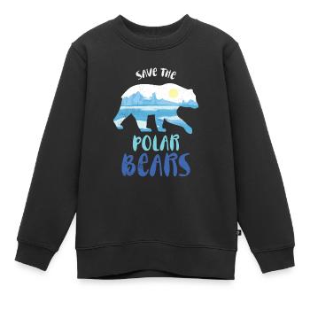 Speichern Sie Das Eisbär-design Für Den - Kinder Premium Organic Sweatshirt - Schwarz - Vorne - AI Model Kid Female (0cm)