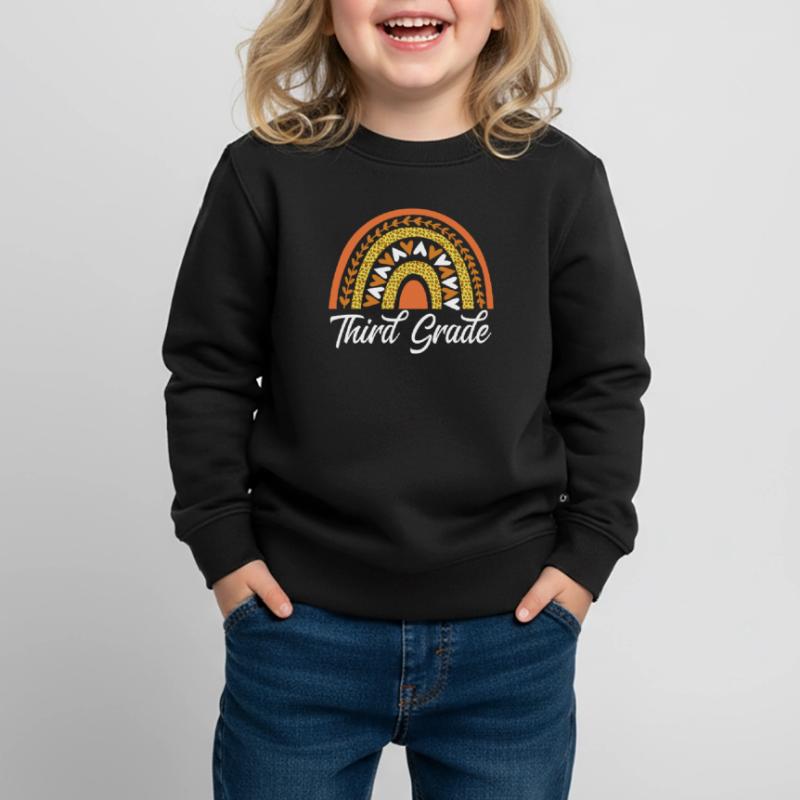 Leopard Rainbow Design Third Class For Kids Premium Organic Sweatshirt