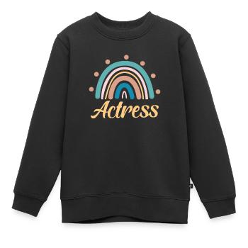 Schauspielerin Design Für Schauspielfans - Kinder Premium Organic Sweatshirt - Schwarz - Vorne - AI Model Kid Female (0cm)