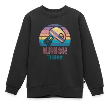 Porte-whiskies pour boulangers ou amateurs de pâtisserie - Sweat Premium enfant bio - noir - Devant - AI Model Kid Female (0cm)
