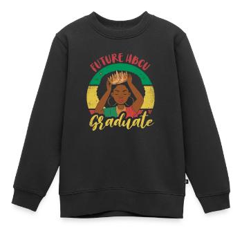 Futur diplômé Hbcu Pour Fier - Sweat Premium enfant bio - noir - Devant - AI Model Kid Female (0cm)