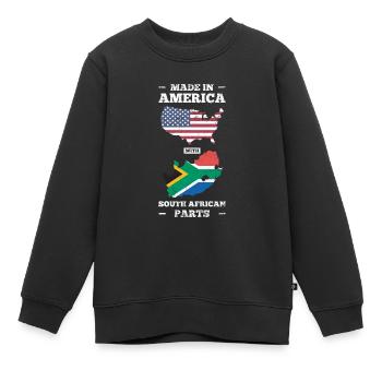 Fabriqué en Amérique avec des pièces sud-africaines - Sweat Premium enfant bio - noir - Devant - AI Model Kid Female (0cm)