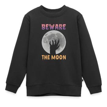 Méfiez-vous de la conception de la lune pour - Sweat Premium enfant bio - noir - Devant - AI Model Kid Female (0cm)