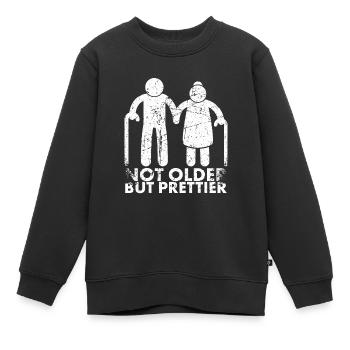 Nicht Älter, Aber Hübscher Für Das Alter - Kinder Premium Organic Sweatshirt - Schwarz - Vorne - AI Model Kid Female (0cm)