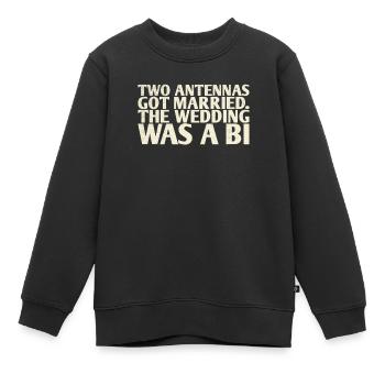 Deux antennes ont le mariage pour la mariée - Sweat Premium enfant bio - noir - Devant - AI Model Kid Female (0cm)