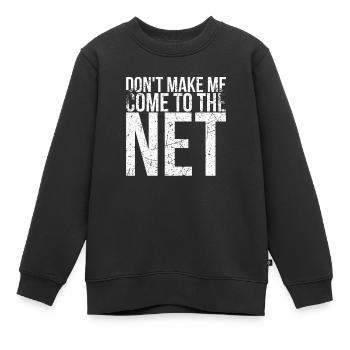 Don't Let Me Get Into the Net For Badminton - Kids Premium Organic Sweatshirt - black - Front - AI Model Kid Female (0cm)