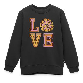 Love Design pour les pom-pom girls Cheer Girls - Sweat Premium enfant bio - noir - Devant - AI Model Kid Female (0cm)