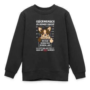 Glückwunsch zu Deiner FLucht, Jobwechsel Abschieds - Kinder Premium Organic Sweatshirt - Schwarz - Vorne - AI Model Kid Female (0cm)