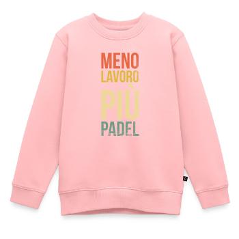 Meno Lavoro Più Padel - Kinder Premium Organic Sweatshirt - Rosa - Vorne - AI Model Kid Female (0cm)