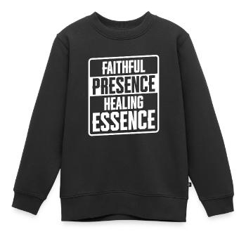 Heilende Essenz Der Treuen Gegenwart, Kaplan - Kinder Premium Organic Sweatshirt - Schwarz - Vorne - AI Model Kid Female (0cm)