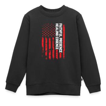 Heilende Essenz Der Treuen Gegenwart, Kaplan - Kinder Premium Organic Sweatshirt - Schwarz - Vorne - AI Model Kid Female (0cm)