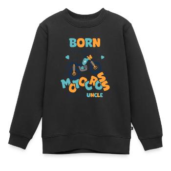 né pour faire du motocross avec tonton - Sweat Premium enfant bio - noir - Devant - AI Model Kid Female (0cm)