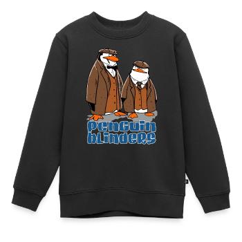 Pinguin Lustige Tiere - Kinder Premium Organic Sweatshirt - Schwarz - Vorne - AI Model Kid Female (0cm)