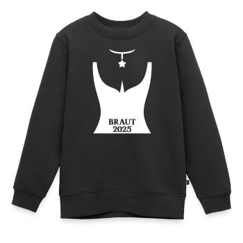 Braut 2025 Hochzeit Junggesellinnenabschied JGAS - Kinder Premium Organic Sweatshirt - Schwarz - Vorne - AI Model Kid Female (0cm)