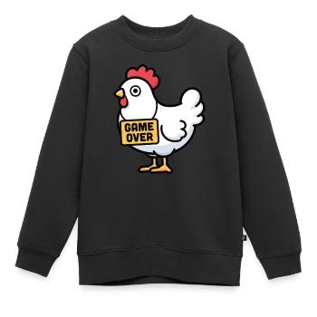 Hühnchen-Spiel vorbei - Kinder Premium Organic Sweatshirt - Schwarz - Vorne - AI Model Kid Female (0cm)