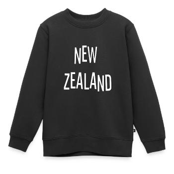 Nouvelle-Zélande - Sweat Premium enfant bio - noir - Devant - AI Model Kid Female (0cm)