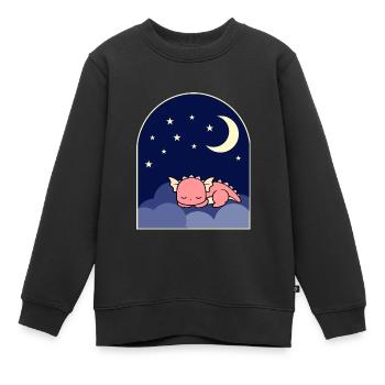 Rosa Drache - Kinder Premium Organic Sweatshirt - Schwarz - Vorne - AI Model Kid Female (0cm)