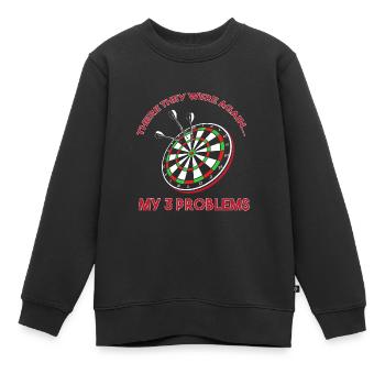 Dart Dartboard Dartpfeil - Kinder Premium Organic Sweatshirt - Schwarz - Vorne - AI Model Kid Female (0cm)