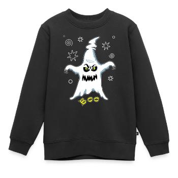 Gespenst Geist - Kinder Premium Organic Sweatshirt - Schwarz - Vorne - AI Model Kid Female (0cm)