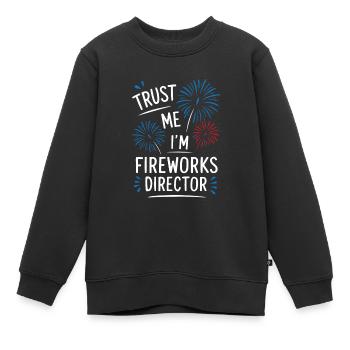 Pyrotechniker Feuerwerk Pyrotechnik - Kinder Premium Organic Sweatshirt - Schwarz - Vorne - AI Model Kid Female (0cm)