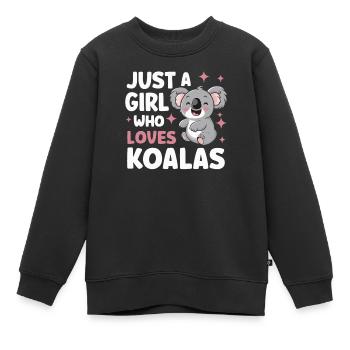 Koala Koala Koala Ours Koala Animal - Sweat Premium enfant bio - noir - Devant - AI Model Kid Female (0cm)