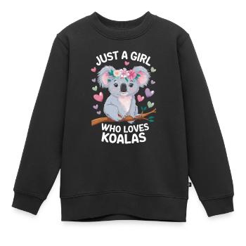 Koala Koala Koala Ours Koala Animal - Sweat Premium enfant bio - noir - Devant - AI Model Kid Female (0cm)