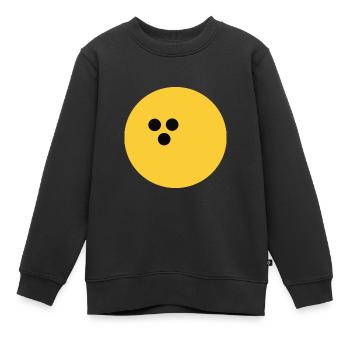 Boule de bowling, jaune de bowling - Sweat Premium enfant bio - noir - Devant - AI Model Kid Female (0cm)