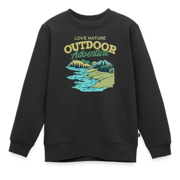 Outdoor Adventure Naturliebhaber - Kinder Premium Organic Sweatshirt - Schwarz - Vorne - AI Model Kid Female (0cm)