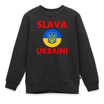 Ukraine - Kinder Premium Organic Sweatshirt - Schwarz - Vorne - AI Model Kid Female (0cm)