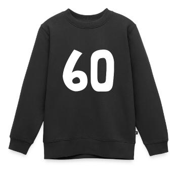 60. 60 ANS. 60e ANNIVERSAIRE. ANNIVERSAIRE 60 ANS. - Sweat Premium enfant bio - noir - Devant - AI Model Kid Female (0cm)