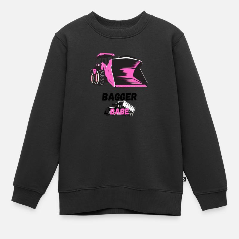 Bagger Babe - Kinder Premium Organic Sweatshirt - Schwarz