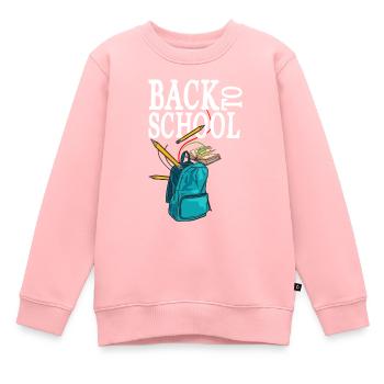 Retour à l’école - Sweat Premium enfant bio - rose - Devant - AI Model Kid Female (0cm)